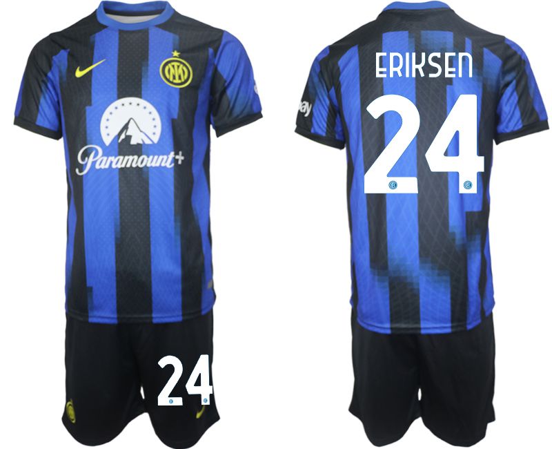 Men 2023-2024 Club Inter Milan home blue 24 Soccer Jersey